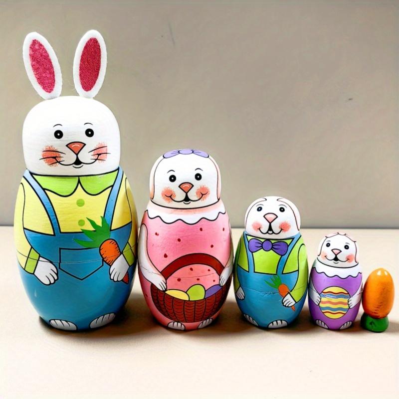 

1 набор ручной работы деревянных матрешек, stacking toys пастельных цветов, выразительные глаза для домашнего декора, Рождественский подарок на День благодарения