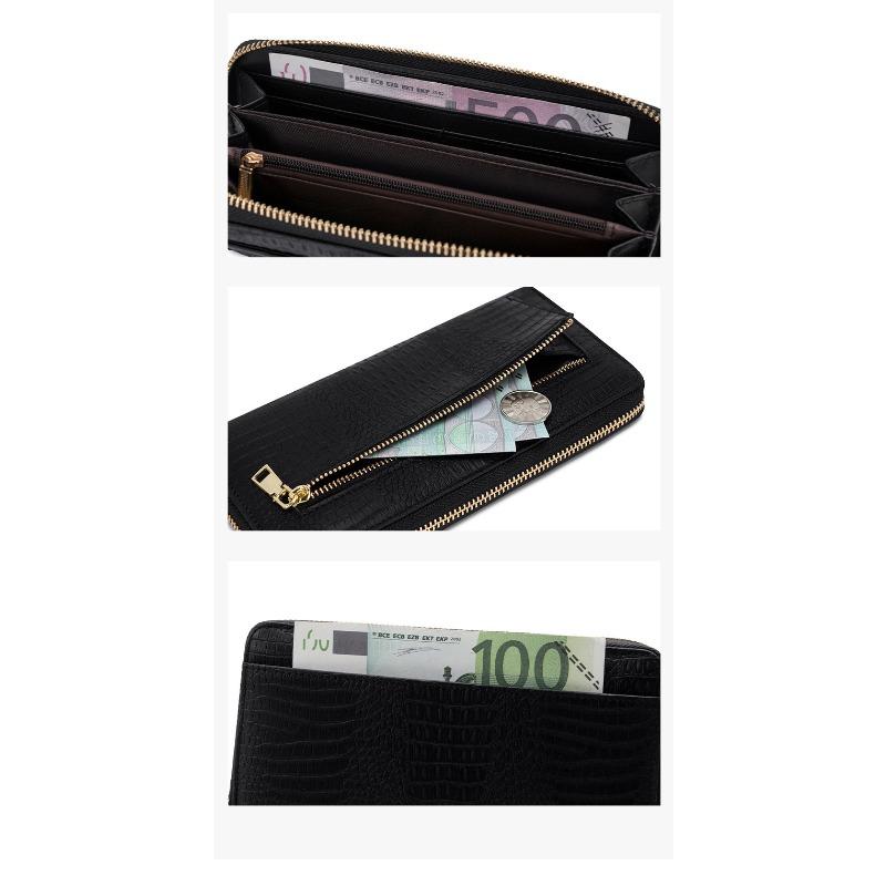 New Woven Pattern Women's Wallet Retro Large-capacity Clutch Bag Multi-compartment Passbook Long Wallet