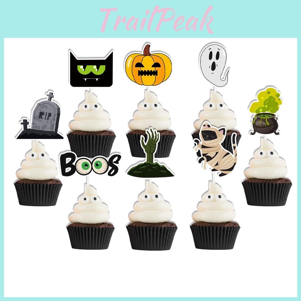 Party Cake Halloween Flag Decor With Paper Witches Castle For Event Setup Venue