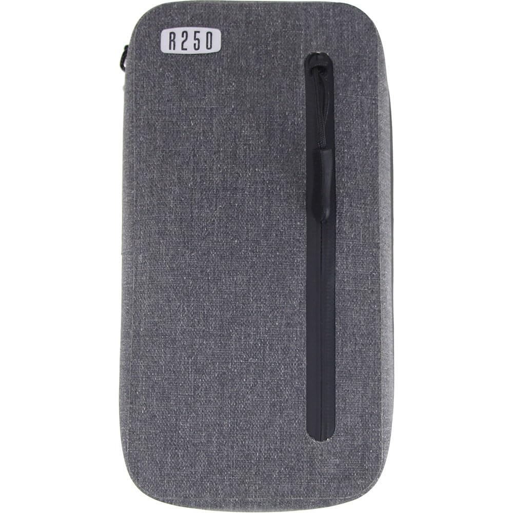 R250 Waterproof Smart Ride Pouch Super DX3 Double Coin Purse Gray Full-Open