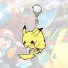 Kawaii  Acrylic Keychains Pikachu Rowlet Mewtwo Gengar Eevee Squirtle Lucario Gyarados Psyduck Keyrings Pendants Figure