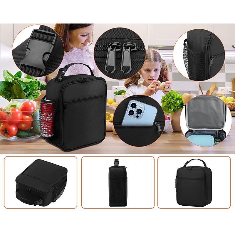 Oxford Cloth Insulated Business Handbag Portable Bento Lunch Bag Ice Pack