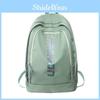 Color Solid Simple Letter Pattern Student Backpack For School And Daily Use
