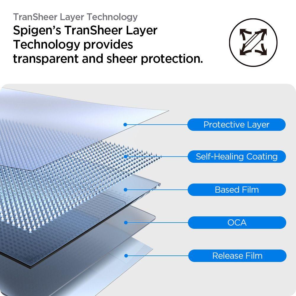 Spigen Elite Shield EZ FIT Hybrid Glass Screen Protector 2-Pack for Apple Watch Series 10 (46mm) - Clear