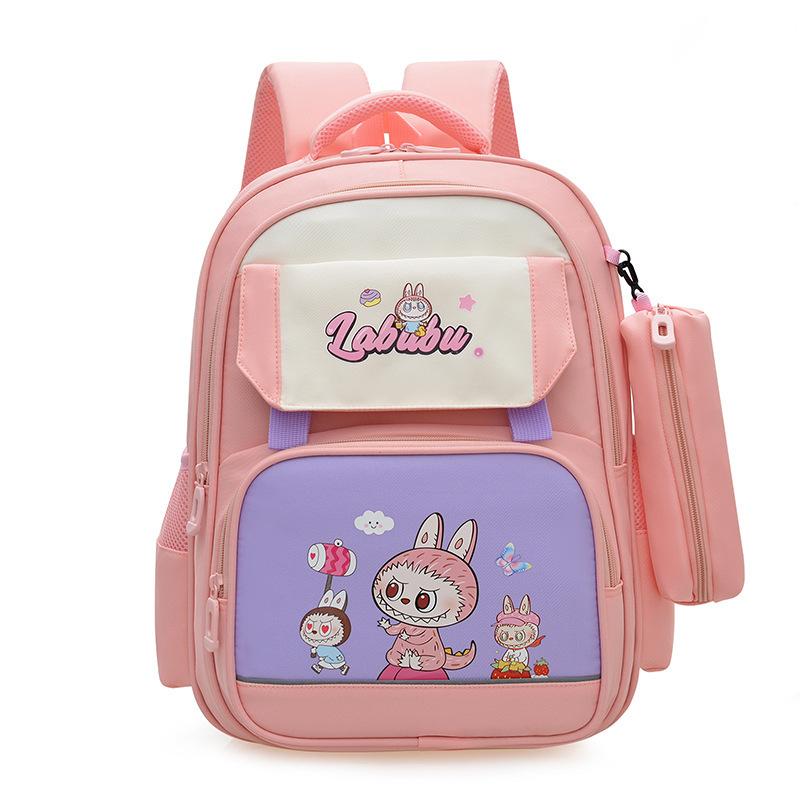 School bag, school bag for girls, new models for primary school students, large-capacity lightweight backpack, men's burden reduction spine backpack