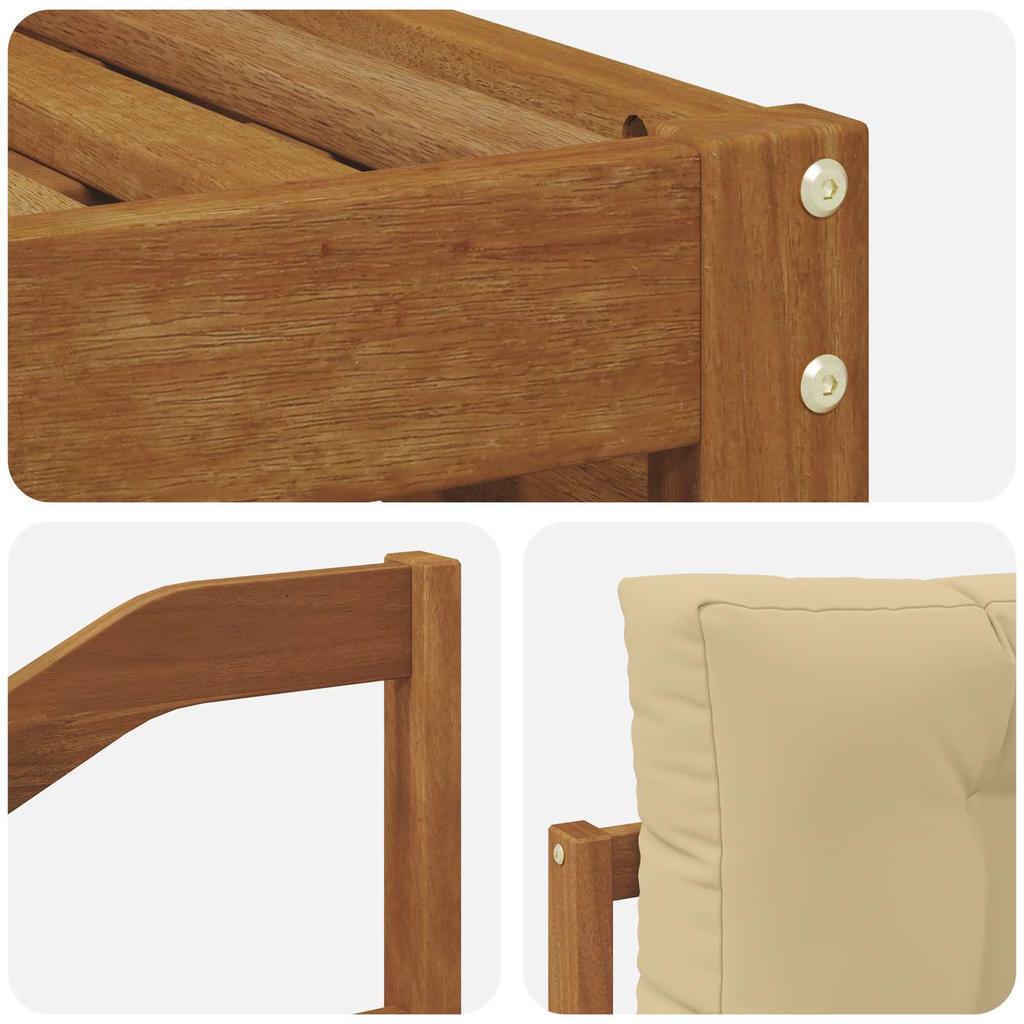 Outdoor Sofa Set with Cushions 8 pcs Natural and Beige