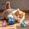Soft Short Plush Cat Toy Ball Toy, Catnip Chew Cute Embroidered Face, Fun Play Accessory Stuffed Kitten Teething for Indoor Cats Biting Patting