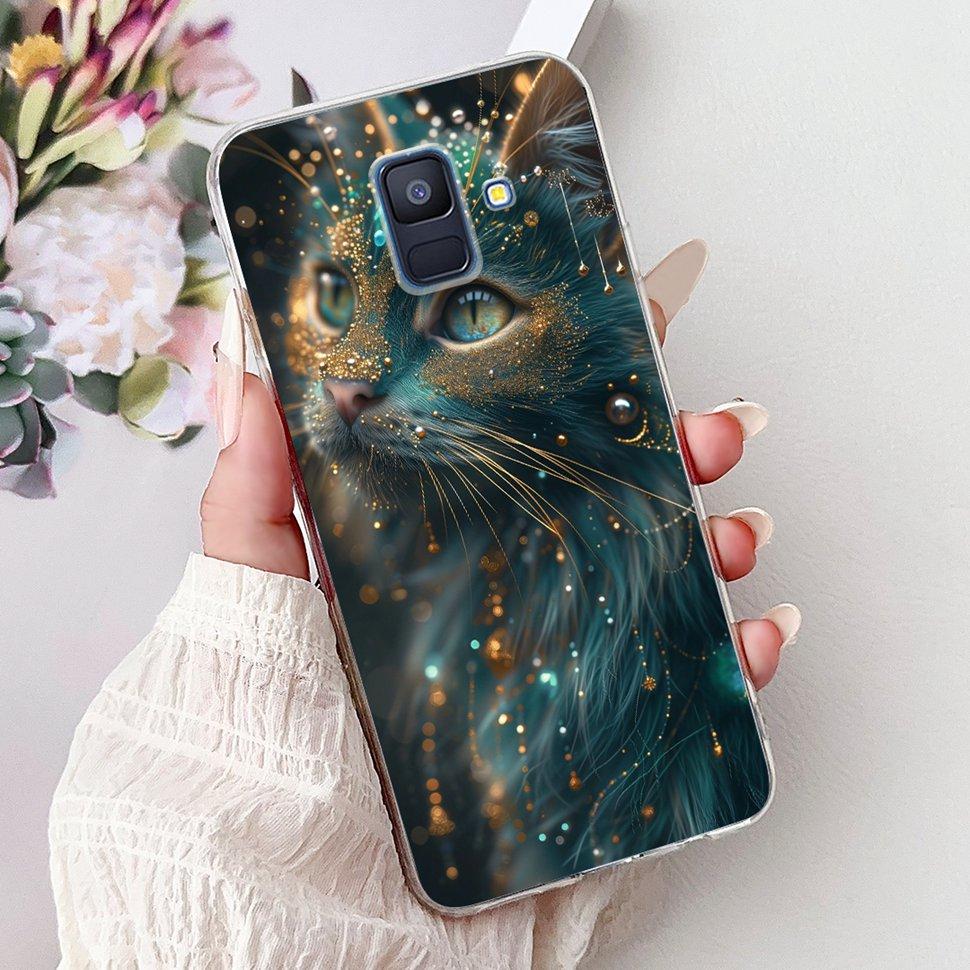 For Samsung Galaxy A6 2018 Case Luxury Painted Cover Soft Silicone Phone Case For Samsung A 6 A6 GalaxyA6 2018 Back Cover Coque