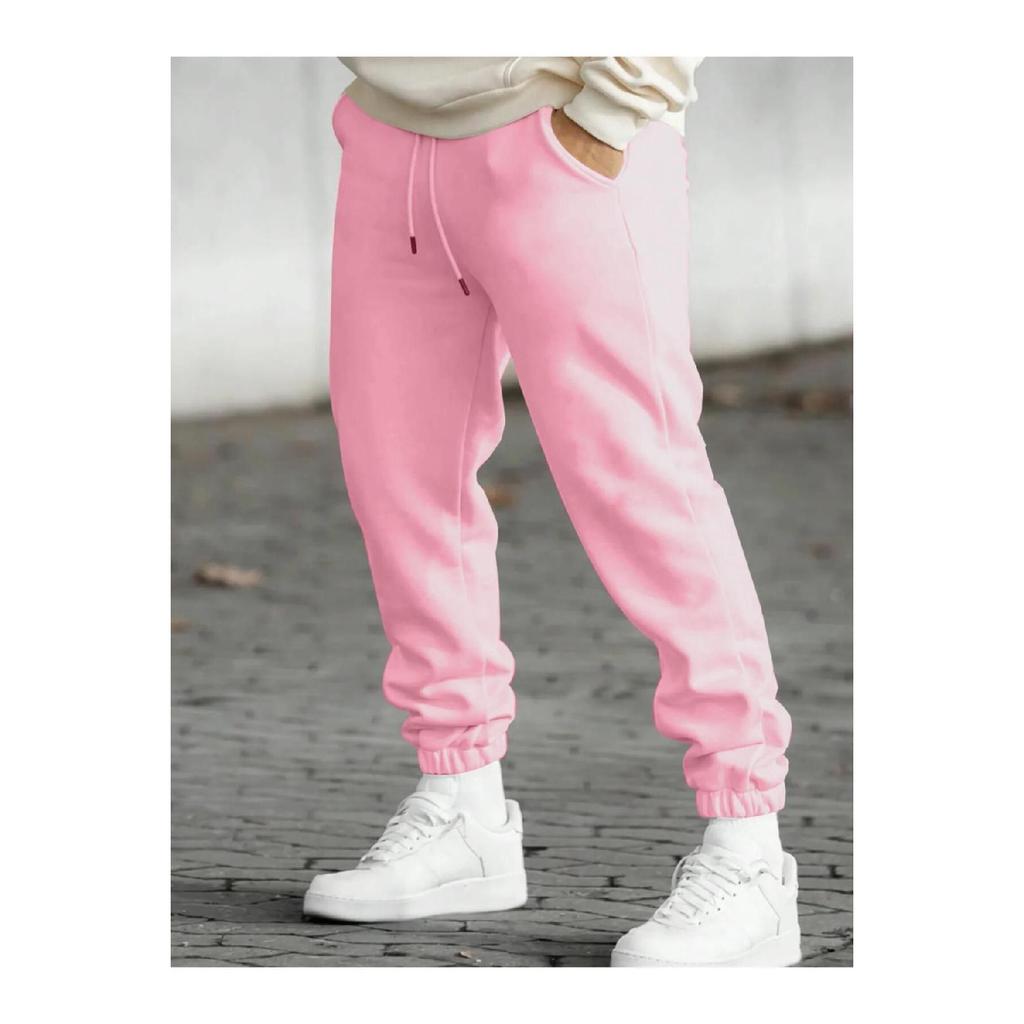 Men's Black Oversize Sweatpants With Elastic Legs