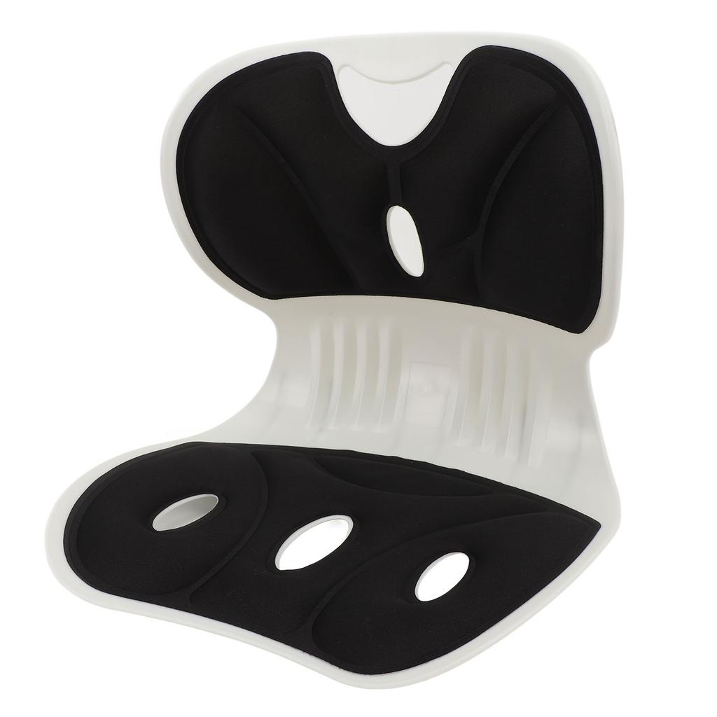 Back and Lumbar Support Breathable Fabric Petal Shaped   Chair Seating Cushion