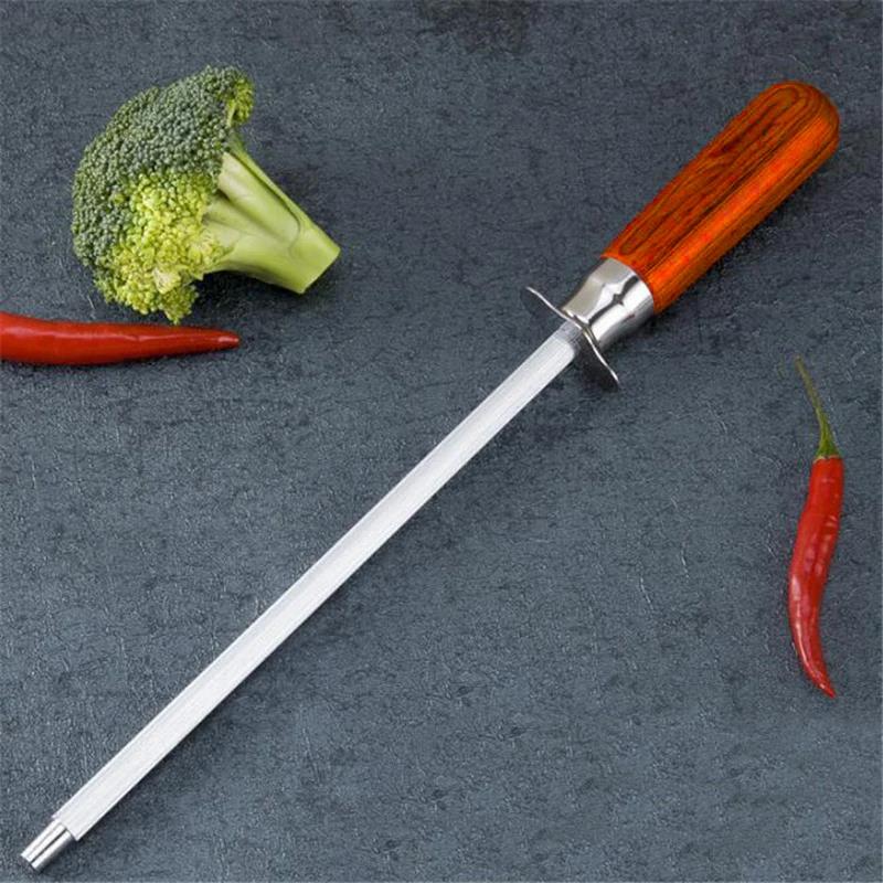 11-Inch Stainless Steel Knife Sharpening Rod Honing Steel Kitchen Tool For Durable Blade Maintenance And Polish