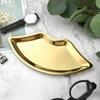 Floral Stainless Steel Bathroom Tray Decorative Organizer for Jewelry Cosmetics and Rings Modern Decor Accessory Perfect Gift