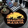 Lion pattern round rug,Carpet Rug for Living Room Bedroom Playroom ,Non-slip Floor Mat,Holiday Gifts and Birthday Gifts.
