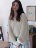 FABRICSEOUL V Neck Feather Knit_Butter