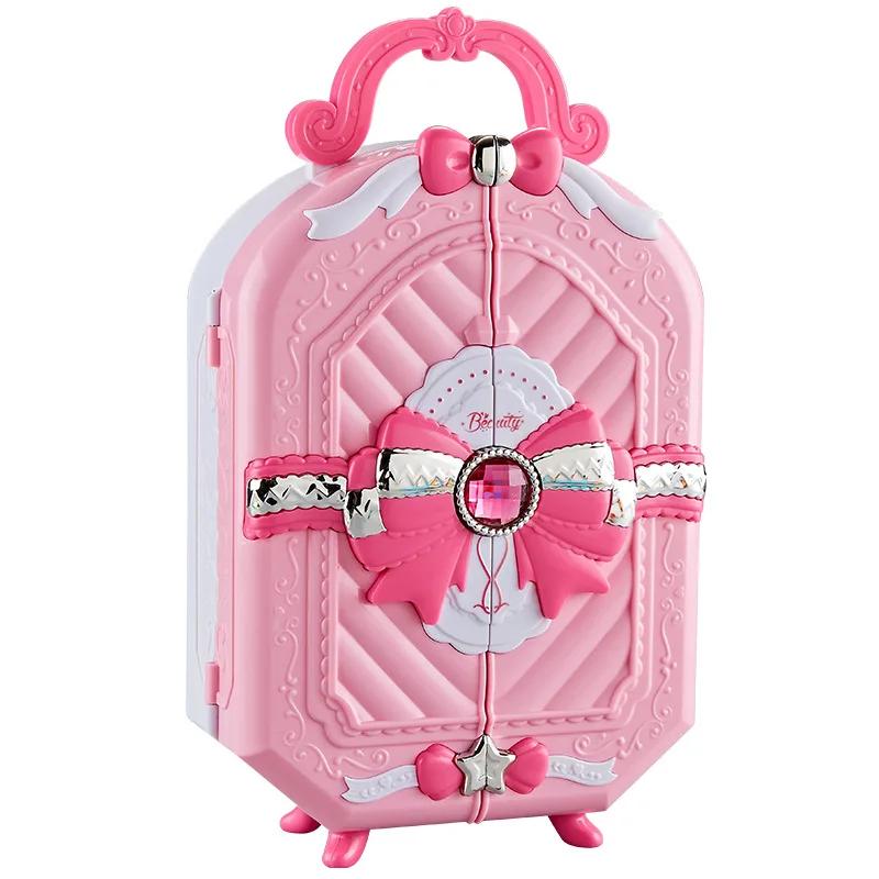 Safe Cosmetic Toy For Girl Princess Cosmetic Eye Shadow Nail Polish Nontoxic Beauty Set Washable Fashion Makeup Birthday Gift