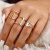 Vintage Boho Crystal Butterfly Rings Set For Women Zircon Leaves Stars Geometric Knuckle Finger Ring Wedding Party Jewelry Gifts