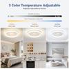 48cm Ceiling Fan Light, Thin Silent Ceiling Fan with Remote Control, Unlimited Dimming, 6-speed Adjustment, Bedroom Living Room