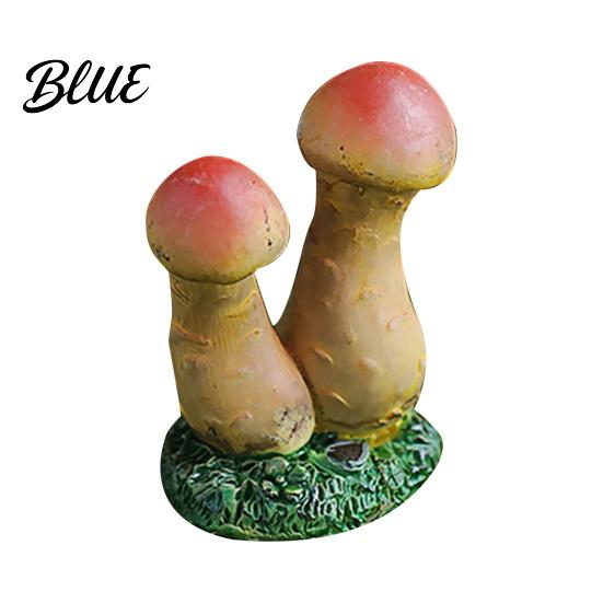 Home Decoration Mini Resin Mushroom Figurine Miniature Fairy Wild Garden Accessories
