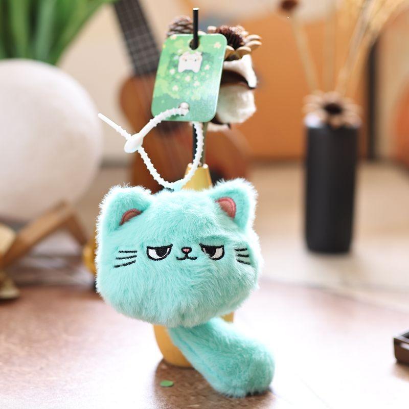 Animal Plush Cat Doll With Pp Cotton Filling For Bag Decoration And Gift