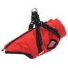Waterproof Reflective Red Dog Coat with Integrated Harness Size L36