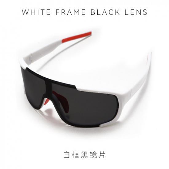 

Oubao s Color-Changing Sports Glasses for Outdoor Cycling and Running, Anti-Glare, Sun Protection, High-End Sunglasses for Men and Women White frame, black lenses