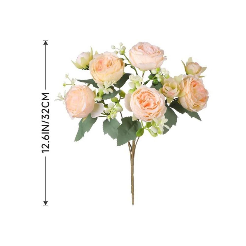 High Quality Big Head Artificial Peony Flowers Bud DIY Accessories Lifelike Floral Bridal Bouquet Home Decoration