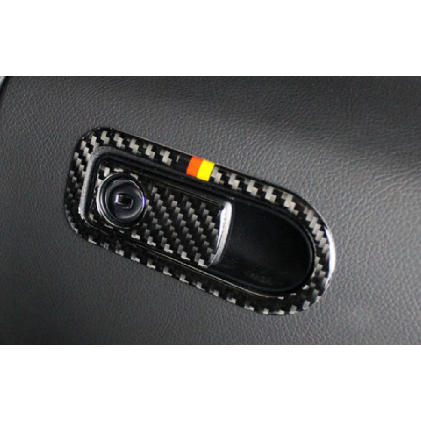 Co-Pilot Storage Box Handle Bowl Trim For 2016-21 Mercedes-Benz GLC Carbon Fiber