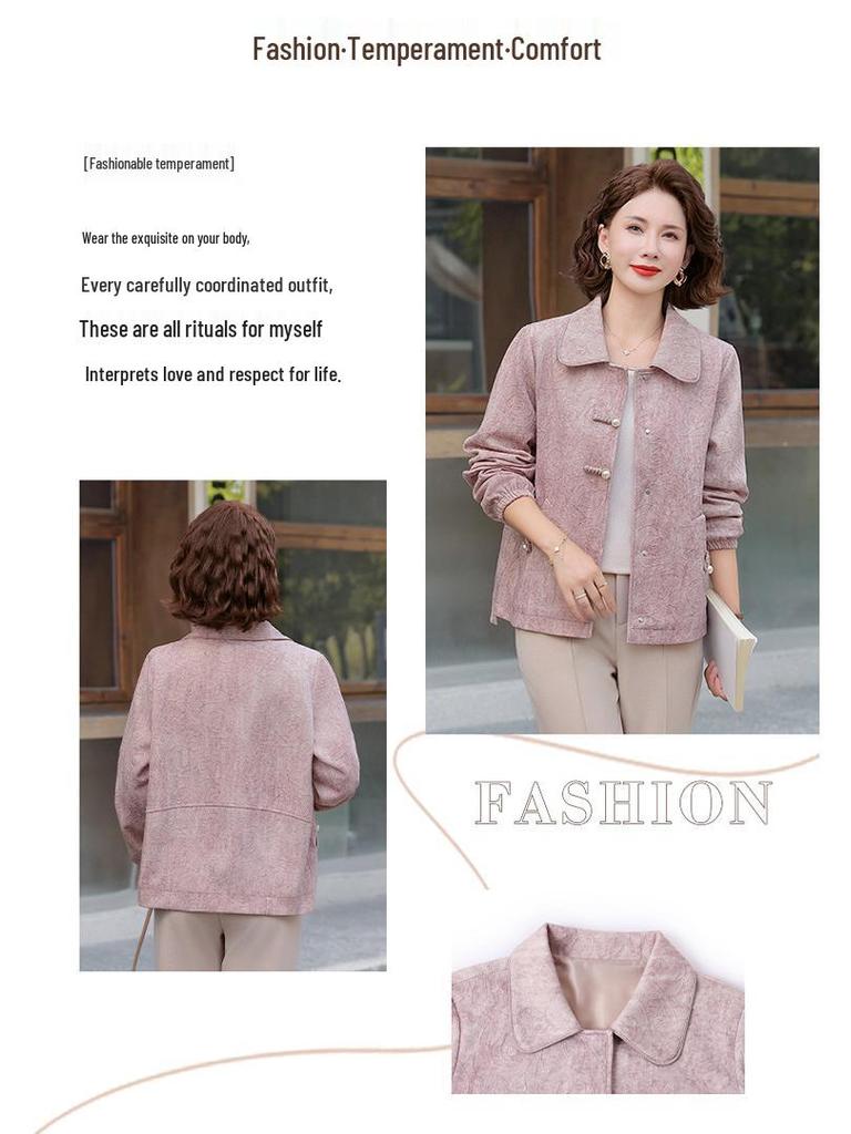 Damen Revers Strickjacke - Frühling/Herbst Mode für Mittelalte & Ältere