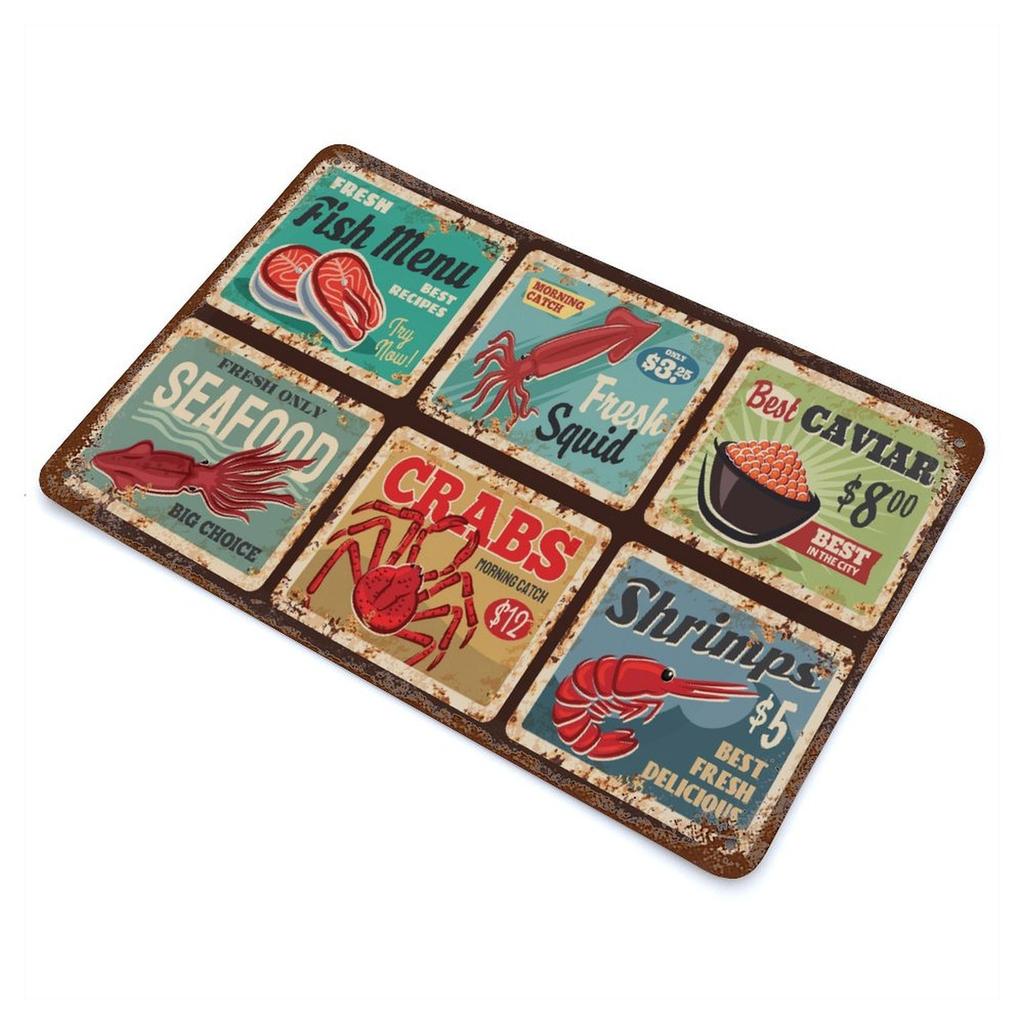 1-Pack vintage wall decor metal plaque, 20×30cm and 30×40cm, aged rustic design for office, shop or bedroom