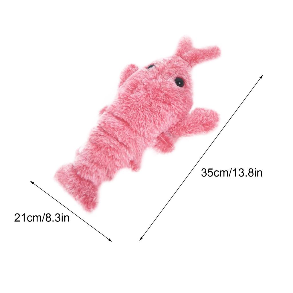 Jouet électrique pour chat sauteur, Simulation de mouvement de crevette, homard, jouets électroniques en peluche pour chien, chat, jouet Animal en peluche pour enfants