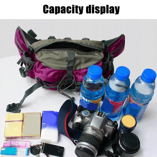 Wandel Heuptas Waterdichte Outdoor Heuptas met 2 Waterfleshouders Jacht Lumbaal Rugzak voor Kamperen Fietsen Vissen
