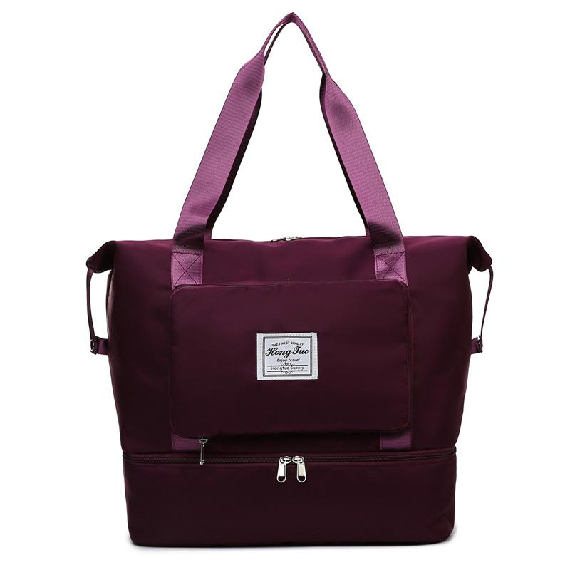 Short-distance travel bag, women's large-capacity shoe compartment, waterproof fitness bag, business trip, labor waiting storage bag, travel bag.