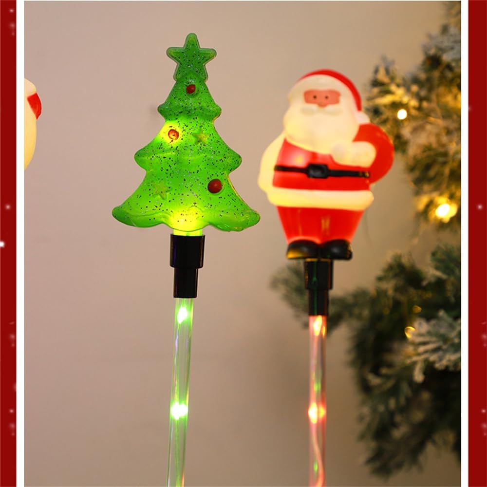 DUOLEIMI Christmas Solar Santa Claus Garden Snowman Outdoor Christmas Garden LED Ornament Creates Atmosphere Lights, Lights, Lights, Illumination,