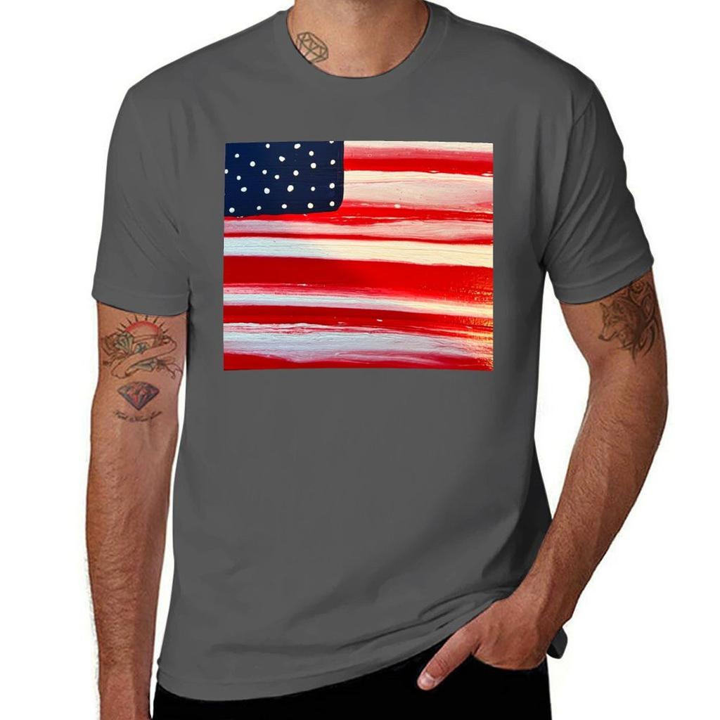 Slb Designs Abstract American Flag Tshirt Big And Tall Basic Tee Shirt Tshirt
