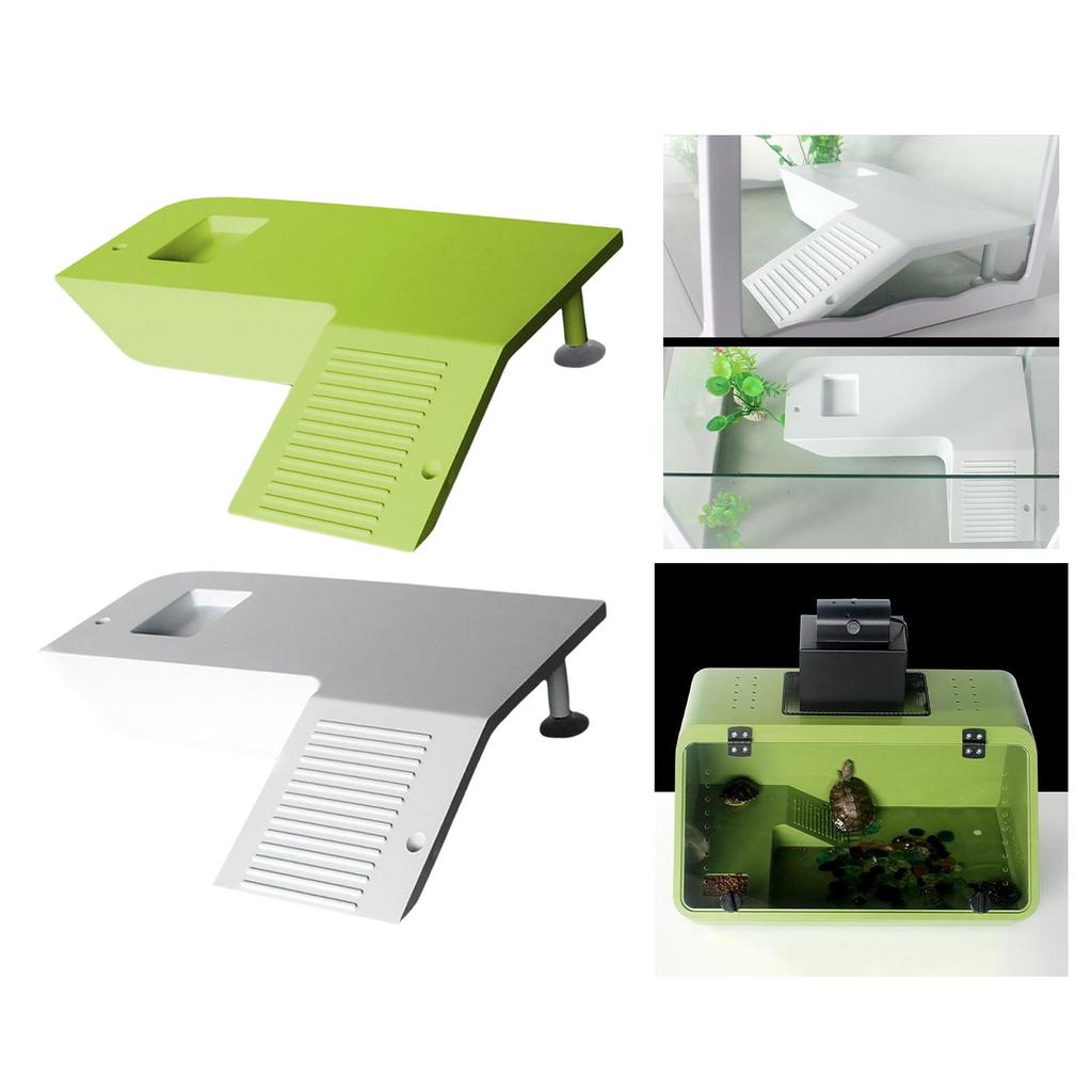 Turtle Basking Platform Floating Decor Terrarium Dock with Suction Cup