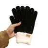 Thick Warm Outdoor Gloves Plush Cold-proof Gloves New Knitted Gloves  Christmas Gifts