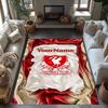 Liverpool Benutzerdefinierter Namensbereich Teppich Geeignet für Schlafzimmer Wohnzimmer Spielzimmer Arbeitszimmer Anti-Rutsch-Teppich Anime Bürodekoration