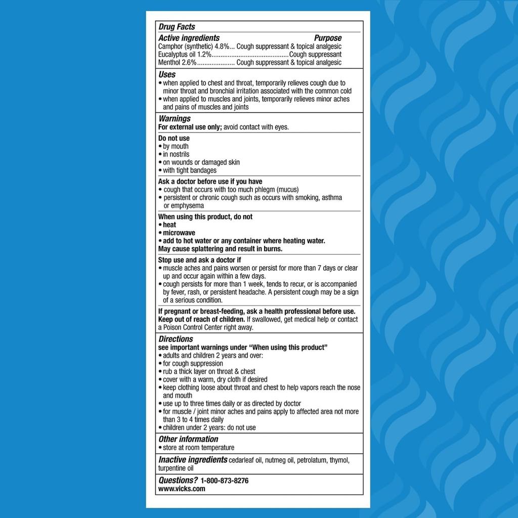 Vicks VapoRub Xtra Strong 25 ml Pack of 1 Cooling Rub for Cough Cold and Headache Relief