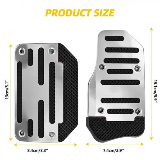 Car Universal NonSlip Automatic Foot Brake & Gas Pedal Pad Cover Kit Non-Slip