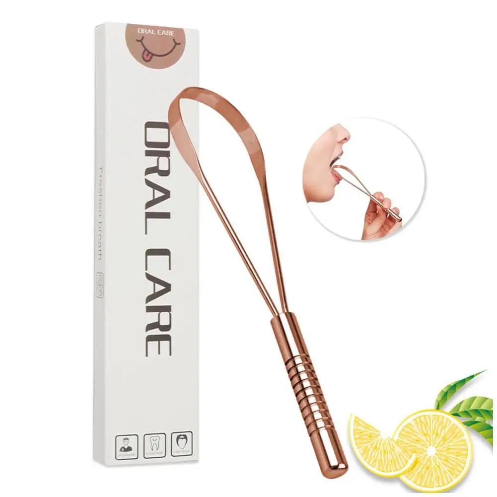

304 Steel Tongue Scraper Single Handle Tongue Cleaner For Adults Tongue Brush Dental Hygiene Oral Care Tool K8W9