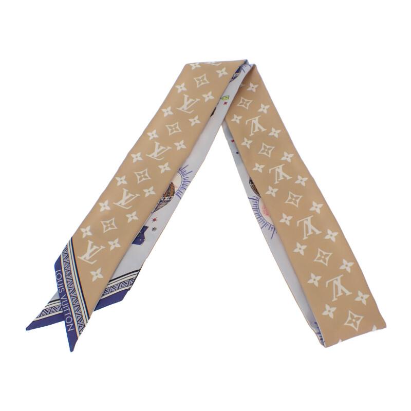 Louis Vuitton M79533 Scarf Blue/beige Silk Women