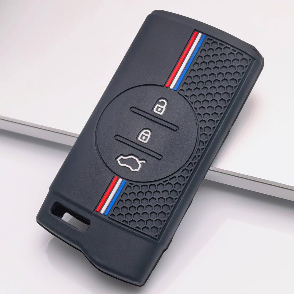 Key Shell Cover for Chery Exeed Anti-Slip Shock Absorbing Soft Key Protector Precise Button Cutout Full Wrap Scratch Resistant Shell чёрный