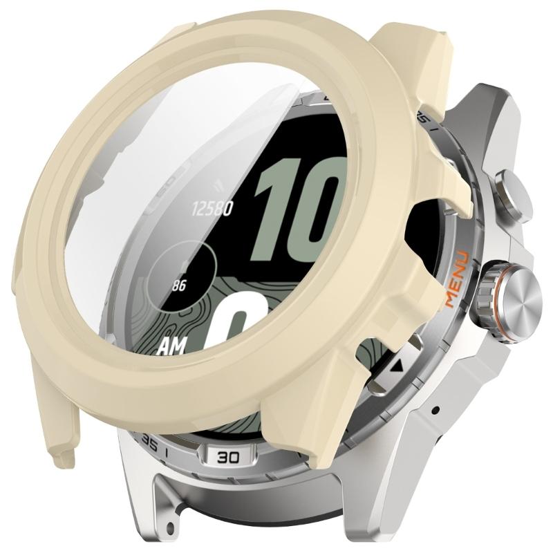 PC Full Coverage Smartwatch Integrated Tempered Glass Screen Protector Defense Hard Sleeve Case Guard Suitable for Watch