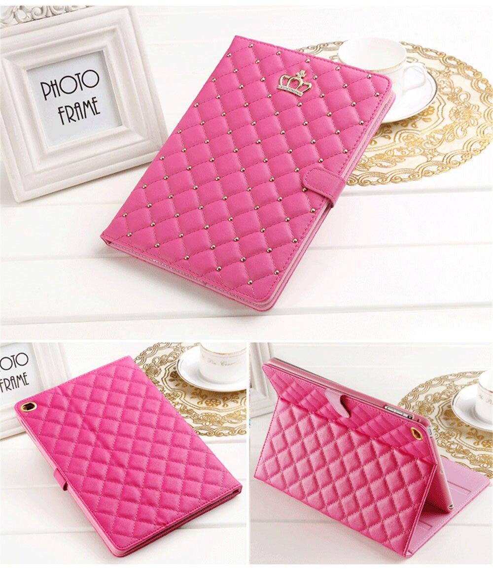 

Кожаный чехол с дизайном Crown для iPad 9,7 2017 2018 Air1 2 10,5 air3 10,2 mini, защитный противоударный чехол для планшета с подставкой, чехол ipad 10.2 розы красного