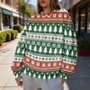 Women's Trendy Christmas Graphic Crewneck Sweatshirt Lightweight Casual Pullover Top for Holiday
