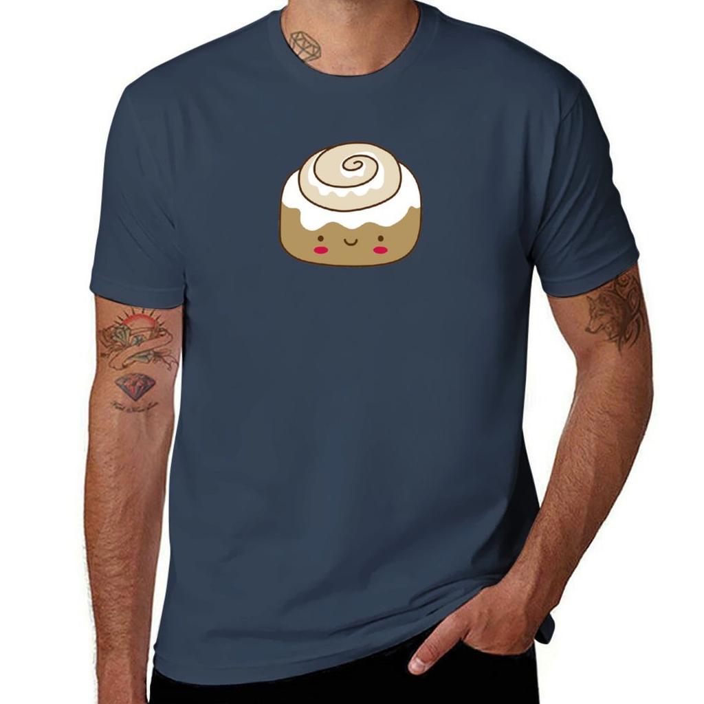 Cute Kawaii Cinnamon Bun Tshirt Sweat Resistant Workout Tee Shirt