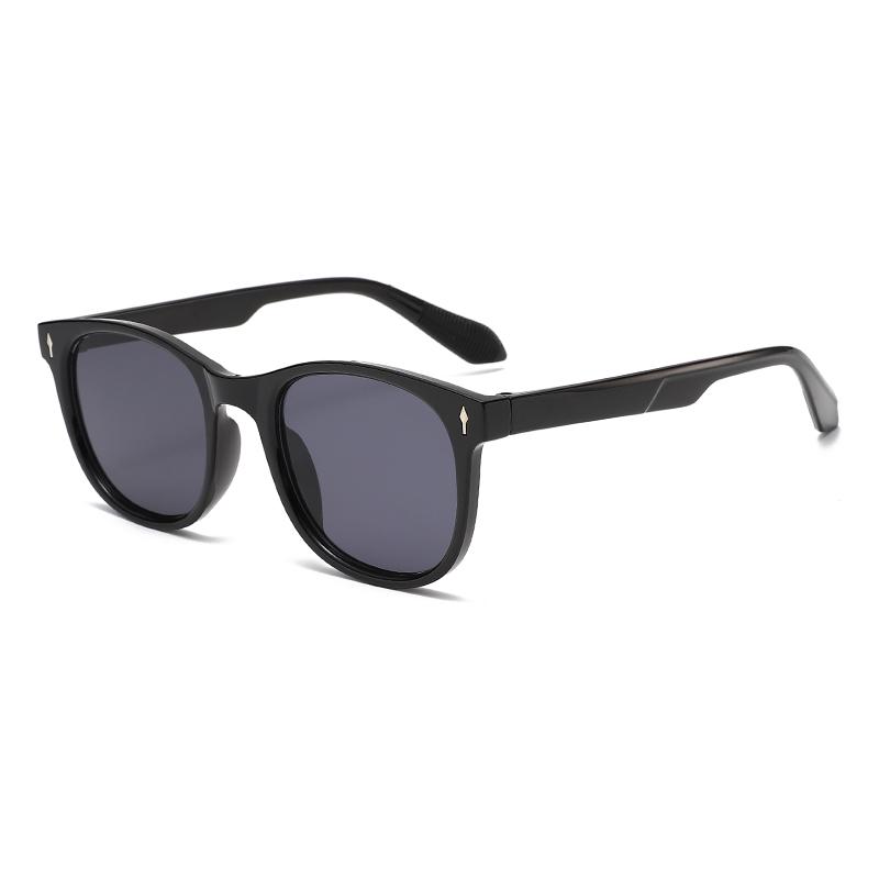Classic Round Sunglasses for Men Women, Black Frame UV400 Fashion Casual SunGlasses