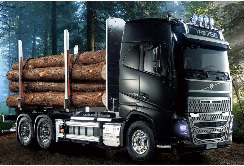 Tamiya 1/14 RC Big Truck Volvo FH16 Globetrotter 750 6x4 Timber Truck Assembly Kit (Electric RC Truck)