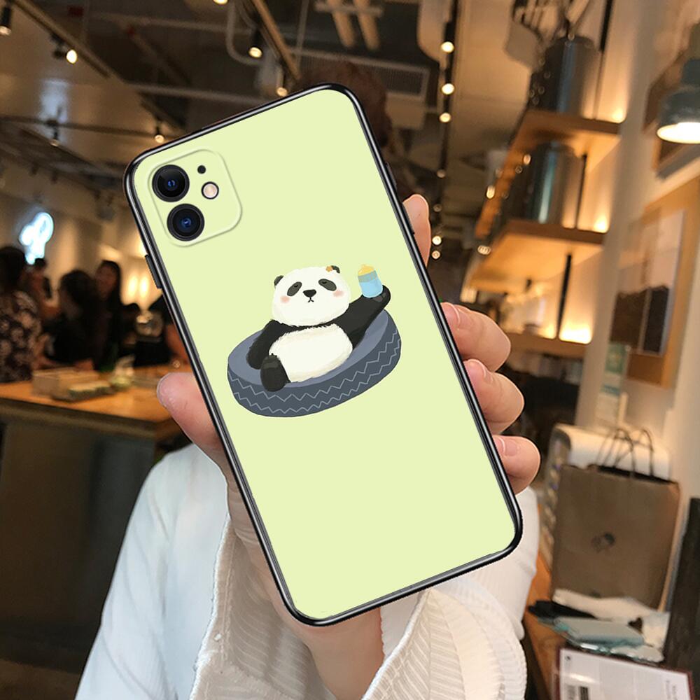 Super Cute Panda Phone Cases For Iphone 13 Pro Max Case 12 11 Pro Max 8 PLUS 7PLUS 6S XR X XS 6 Mini Se Mobile Cell