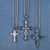 High Quality Cross Titanium Steel Non Fading Necklace,Domineering Trendy Men's hip-hop Pendant Chain,New Handsome Men Women Gift